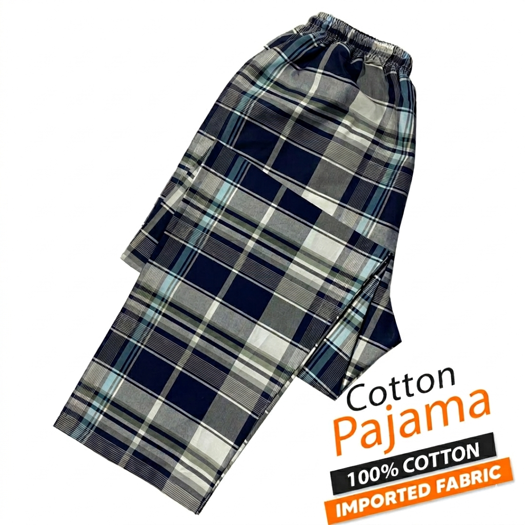 Men’s Premium Checkered Pajama Pants – Breathable Cotton Lounge Wear