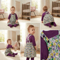 The Lily & Plum Ribbed Top and Floral Pinafore Two-Piece Set