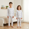 Kids' Woodland Animals Long-Sleeve Pajama Set – Crisp White
